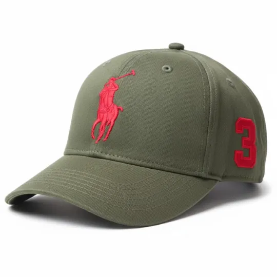 Polo Ralph Lauren Green Cap – Red Logo